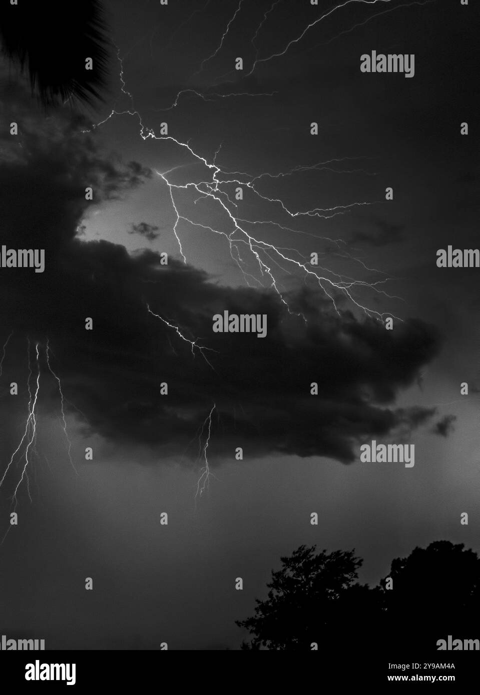 Tempesta di fulmini vicino a Sanibel Island, Florida, Stati Uniti, Nord America Foto Stock