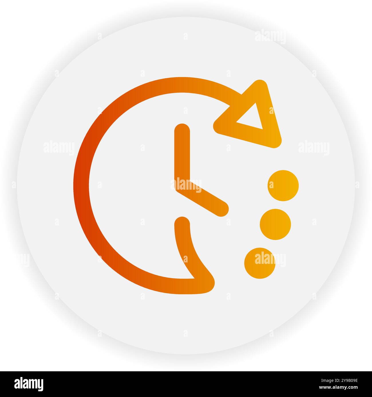 Icona contorno 24 ore. con colore sfumato adatto per icone di e-commerce, business e interfaccia Illustrazione Vettoriale