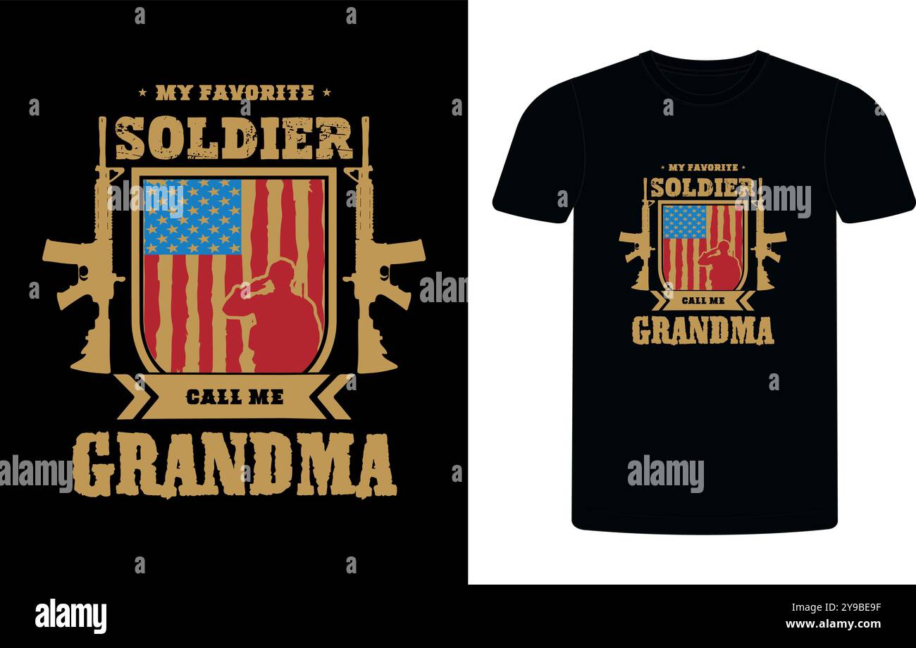 Maglietta tipografica dei veterani americani. Citazione motivazionale con T-shirt text VETERANA. T-shirt di alta qualità pronta per la stampa, T-shirt veterano vettoriale Illustrazione Vettoriale