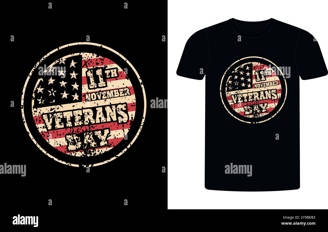 Maglietta tipografica dei veterani americani. Citazione motivazionale con T-shirt text VETERANA. T-shirt di alta qualità pronta per la stampa, T-shirt veterano vettoriale Illustrazione Vettoriale