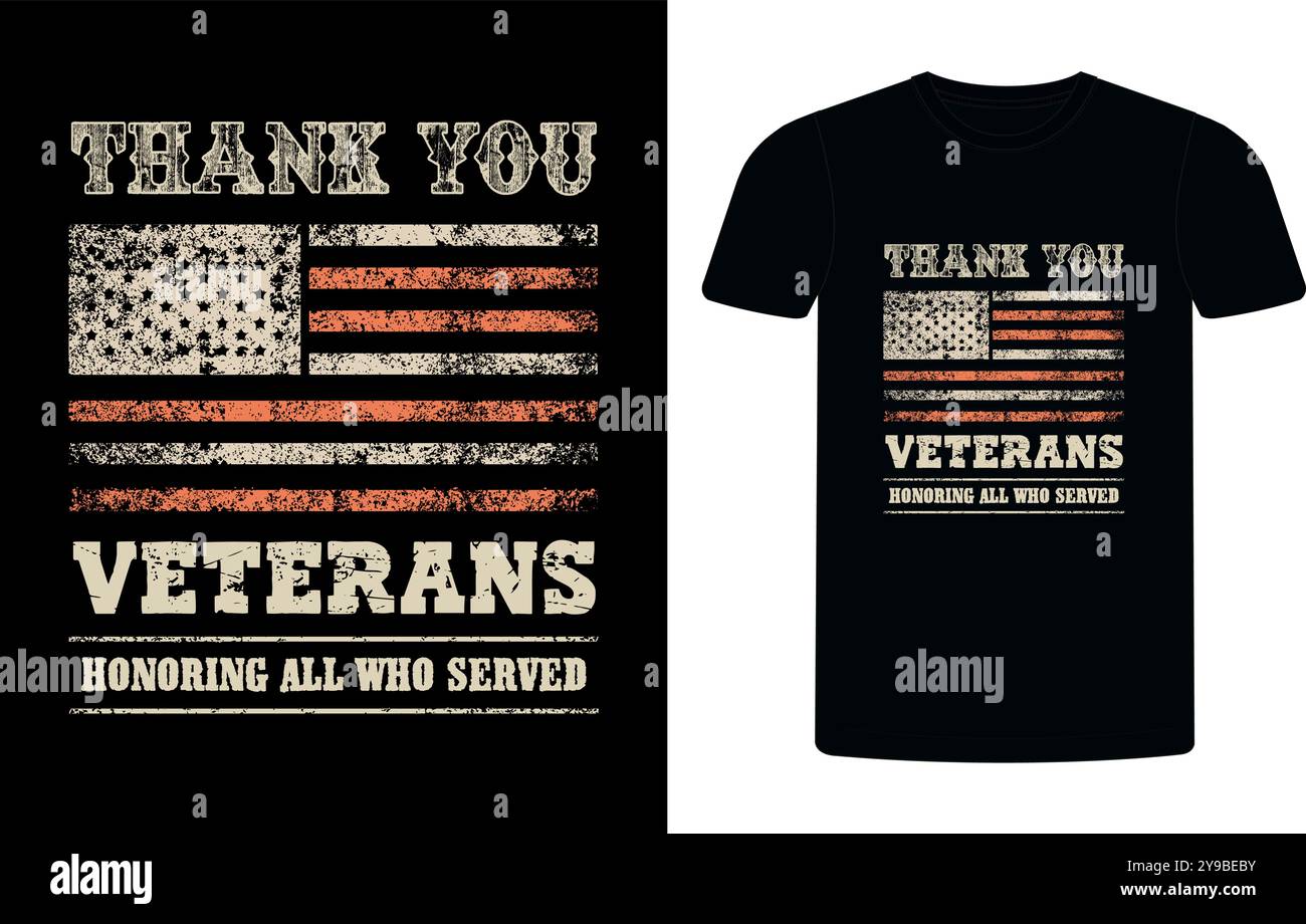 Maglietta tipografica dei veterani americani. Citazione motivazionale con T-shirt text VETERANA. T-shirt di alta qualità pronta per la stampa, T-shirt veterano vettoriale Illustrazione Vettoriale