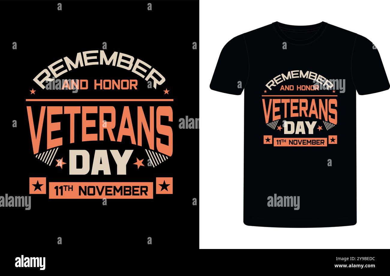 Maglietta tipografica dei veterani americani. Citazione motivazionale con T-shirt text VETERANA. T-shirt di alta qualità pronta per la stampa, T-shirt veterano vettoriale Illustrazione Vettoriale