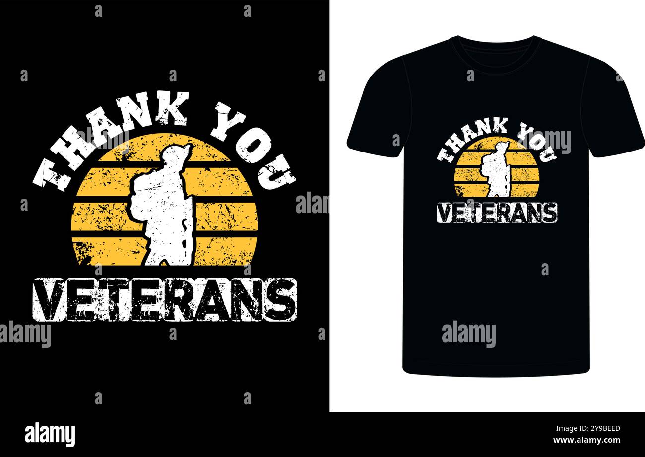 Maglietta tipografica dei veterani americani. Citazione motivazionale con T-shirt text VETERANA. T-shirt di alta qualità pronta per la stampa, T-shirt veterano vettoriale Illustrazione Vettoriale