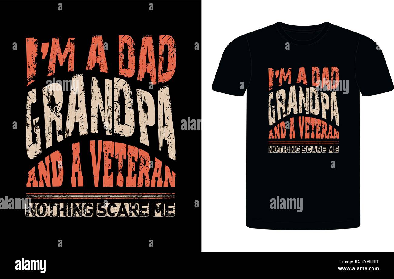 Maglietta tipografica dei veterani americani. Citazione motivazionale con T-shirt text VETERANA. T-shirt di alta qualità pronta per la stampa, T-shirt veterano vettoriale Illustrazione Vettoriale