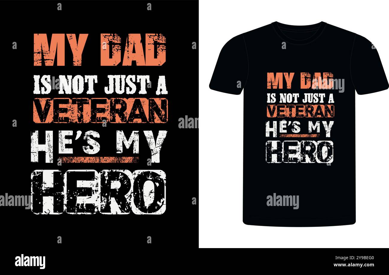 Maglietta tipografica dei veterani americani. Citazione motivazionale con T-shirt text VETERANA. T-shirt di alta qualità pronta per la stampa, T-shirt veterano vettoriale. Illustrazione Vettoriale
