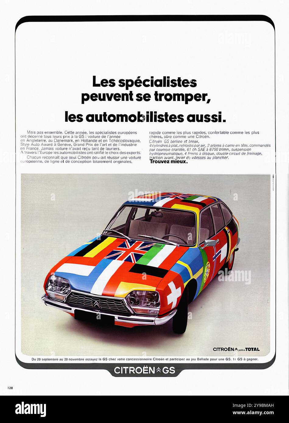 1971 Citroën GS - pubblicità di auto d'epoca francesi Foto Stock