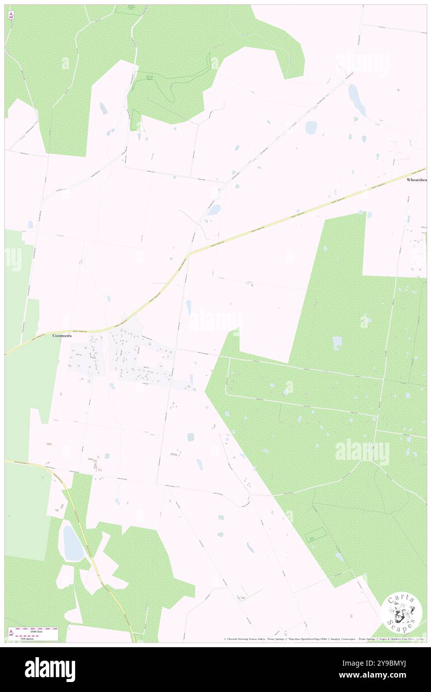 Coomoora, Hepburn, Australia, Victoria, s 37 20' 5'', N 144 11' 21''', MAP, Cartascapes Map pubblicata nel 2024. Esplora Cartascapes, una mappa che rivela i diversi paesaggi, culture ed ecosistemi della Terra. Viaggia attraverso il tempo e lo spazio, scoprendo l'interconnessione del passato, del presente e del futuro del nostro pianeta. Foto Stock