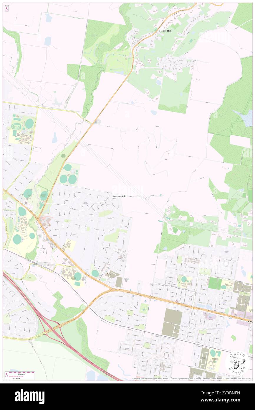 Beaconsfield, Cardinia, AU, Australia, Victoria, s 38 2' 59'', N 145 22' 0'', MAP, Cartascapes Map pubblicata nel 2024. Esplora Cartascapes, una mappa che rivela i diversi paesaggi, culture ed ecosistemi della Terra. Viaggia attraverso il tempo e lo spazio, scoprendo l'interconnessione del passato, del presente e del futuro del nostro pianeta. Foto Stock