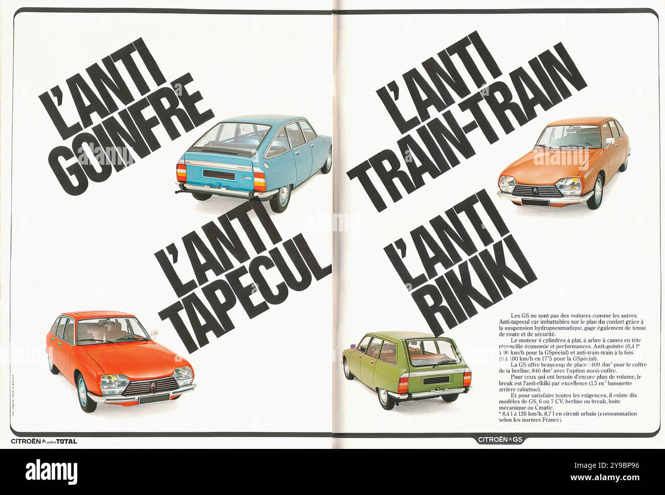 1978 Citroën GS - pubblicità di auto d'epoca francesi Foto Stock