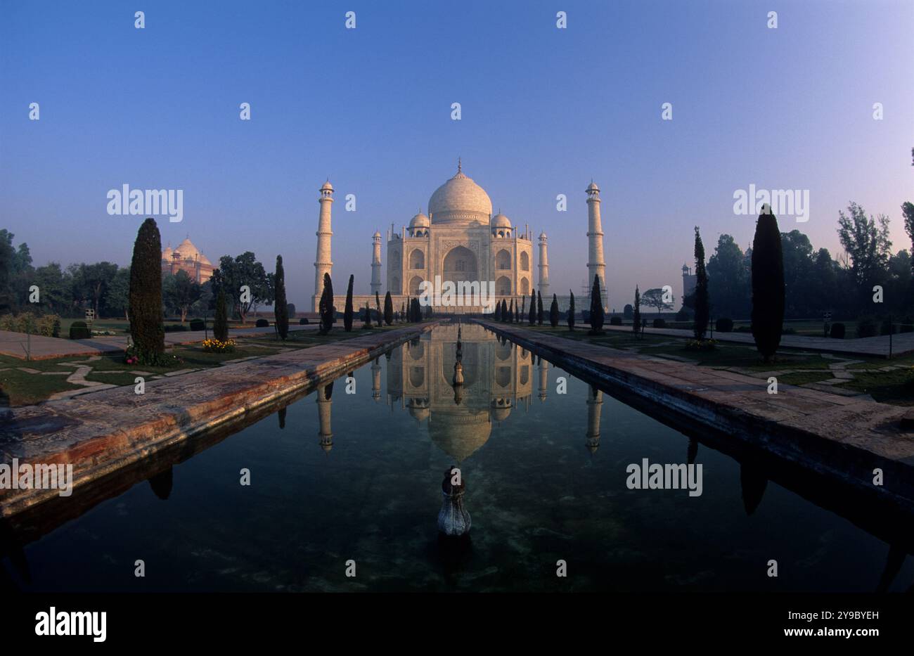 India, Agra, il Taj Mahal. Foto Stock