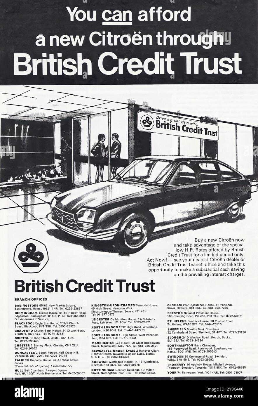 Citroën GS (anni '1970) - pubblicità di auto d'epoca Foto Stock