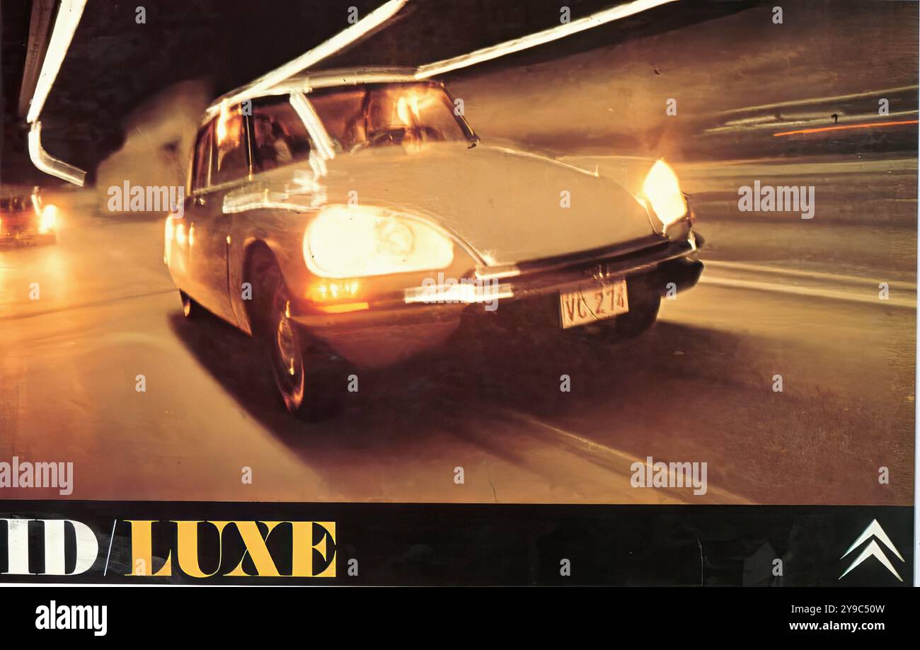 Citroen ID-Luxe (Belgio) fine anni '1960 inizio '1970 - pubblicità di auto d'epoca Foto Stock