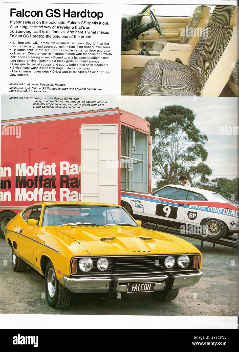 Ford XC Falcon GS 1976 - pubblicità di auto d'epoca Foto Stock