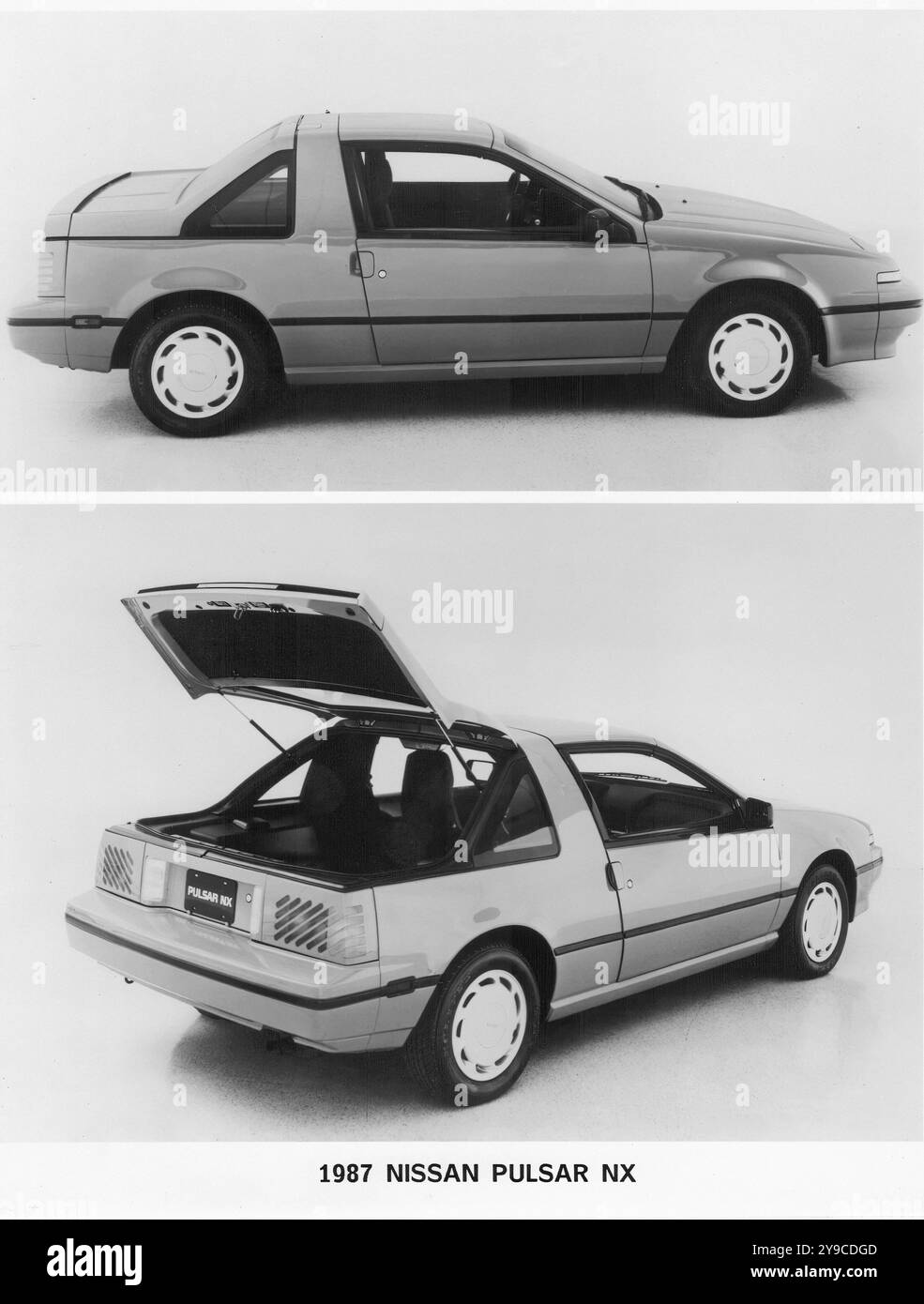 Nissan Pulsar NX 1987 - pubblicità di auto d'epoca Foto Stock