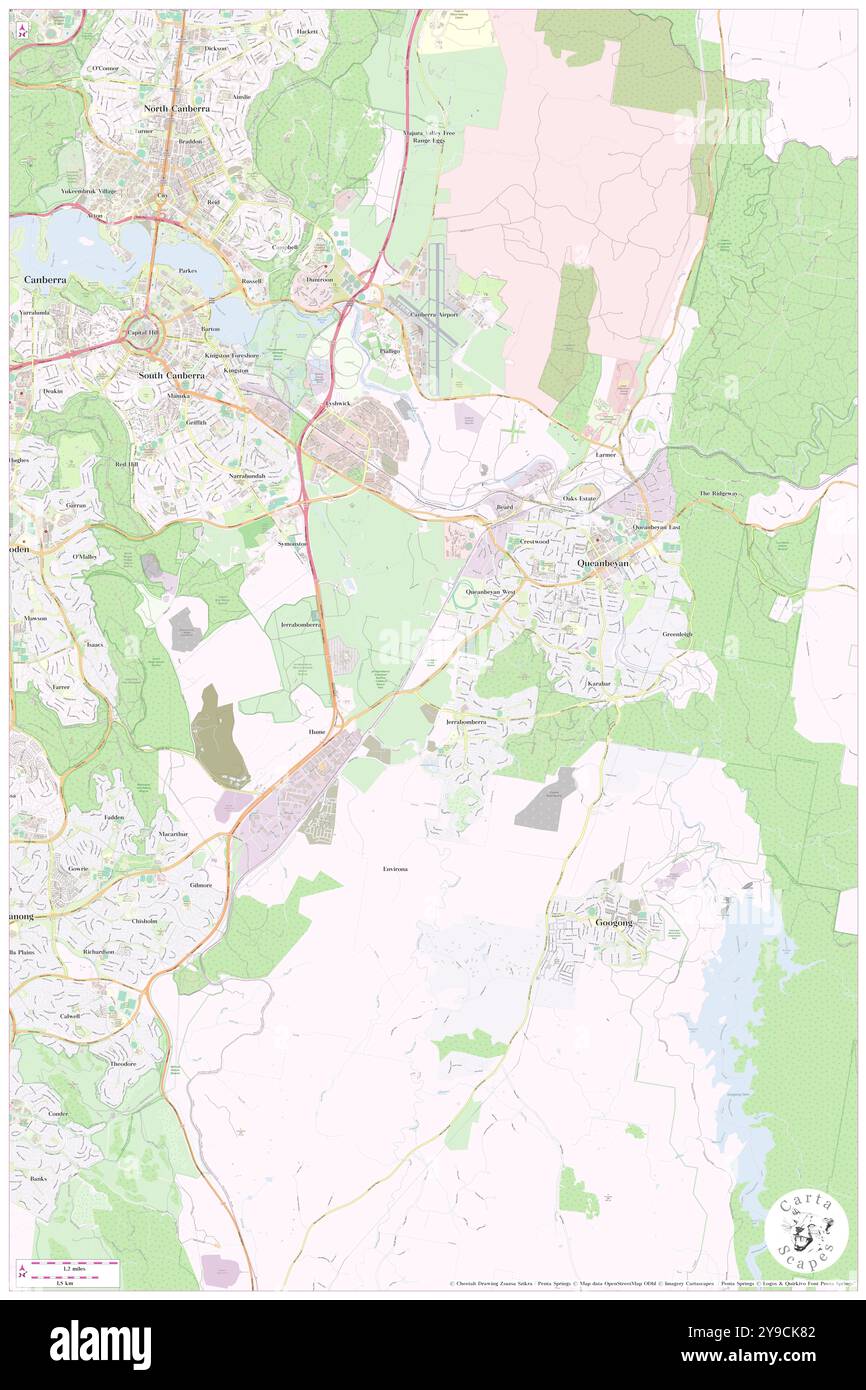 Queanbeyan Nature Reserve, , AU, Australia, nuovo Galles del Sud, s 35 20' 54'', N 149 11' 4'', MAP, Cartascapes Map pubblicata nel 2024. Esplora Cartascapes, una mappa che rivela i diversi paesaggi, culture ed ecosistemi della Terra. Viaggia attraverso il tempo e lo spazio, scoprendo l'interconnessione del passato, del presente e del futuro del nostro pianeta. Foto Stock