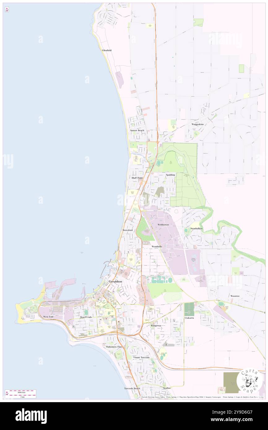 St Lawrences School, Greater Geraldton, AU, Australia, Australia Occidentale, s 28 44' 35'', N 114 37' 18'', MAP, Cartascapes Map pubblicata nel 2024. Esplora Cartascapes, una mappa che rivela i diversi paesaggi, culture ed ecosistemi della Terra. Viaggia attraverso il tempo e lo spazio, scoprendo l'interconnessione del passato, del presente e del futuro del nostro pianeta. Foto Stock