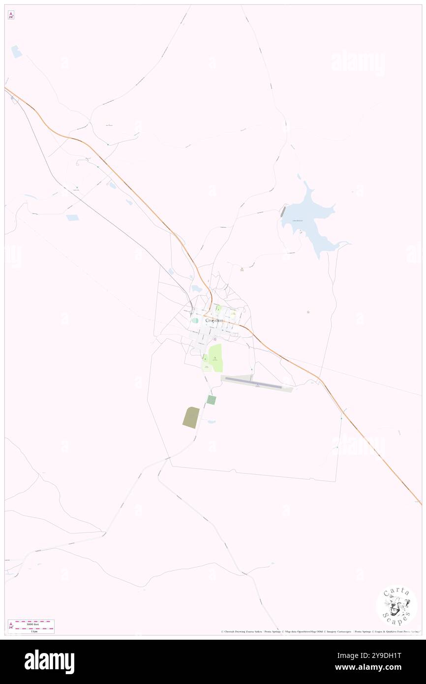 Croydon, Croydon, AU, Australia, Queensland, s 18 12' 15'', N 142 14' 40'', MAP, Cartascapes Map pubblicata nel 2024. Esplora Cartascapes, una mappa che rivela i diversi paesaggi, culture ed ecosistemi della Terra. Viaggia attraverso il tempo e lo spazio, scoprendo l'interconnessione del passato, del presente e del futuro del nostro pianeta. Foto Stock