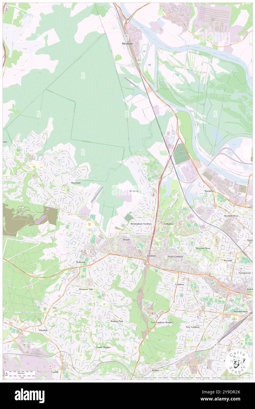 Birmingham Gardens Infants School, Newcastle, AU, Australia, nuovo Galles del Sud, s 32 52' 54'', N 151 41' 4'', MAP, Cartascapes Map pubblicata nel 2024. Esplora Cartascapes, una mappa che rivela i diversi paesaggi, culture ed ecosistemi della Terra. Viaggia attraverso il tempo e lo spazio, scoprendo l'interconnessione del passato, del presente e del futuro del nostro pianeta. Foto Stock