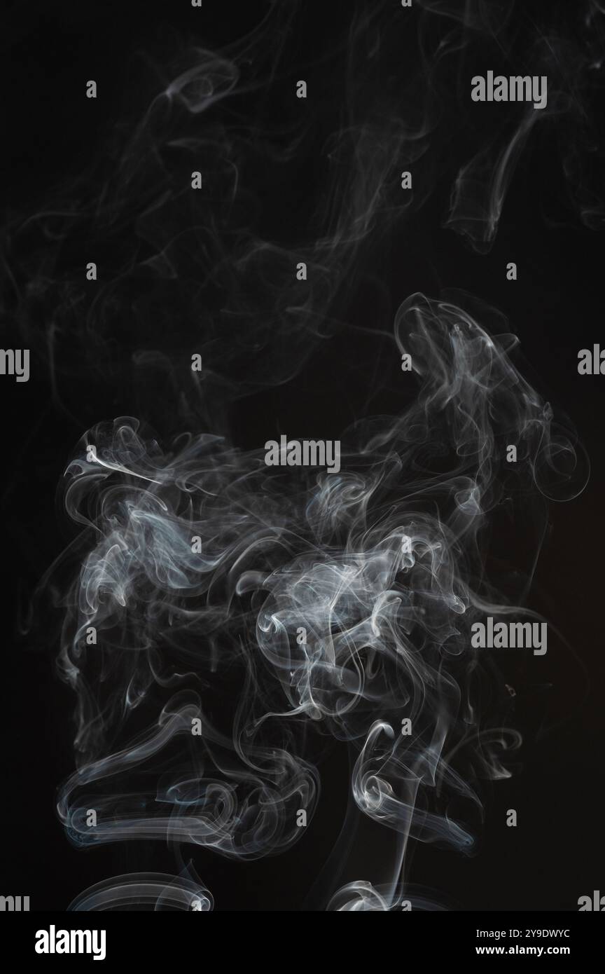 Fumetto isolato su sfondo nero vista ravvicinata Foto Stock