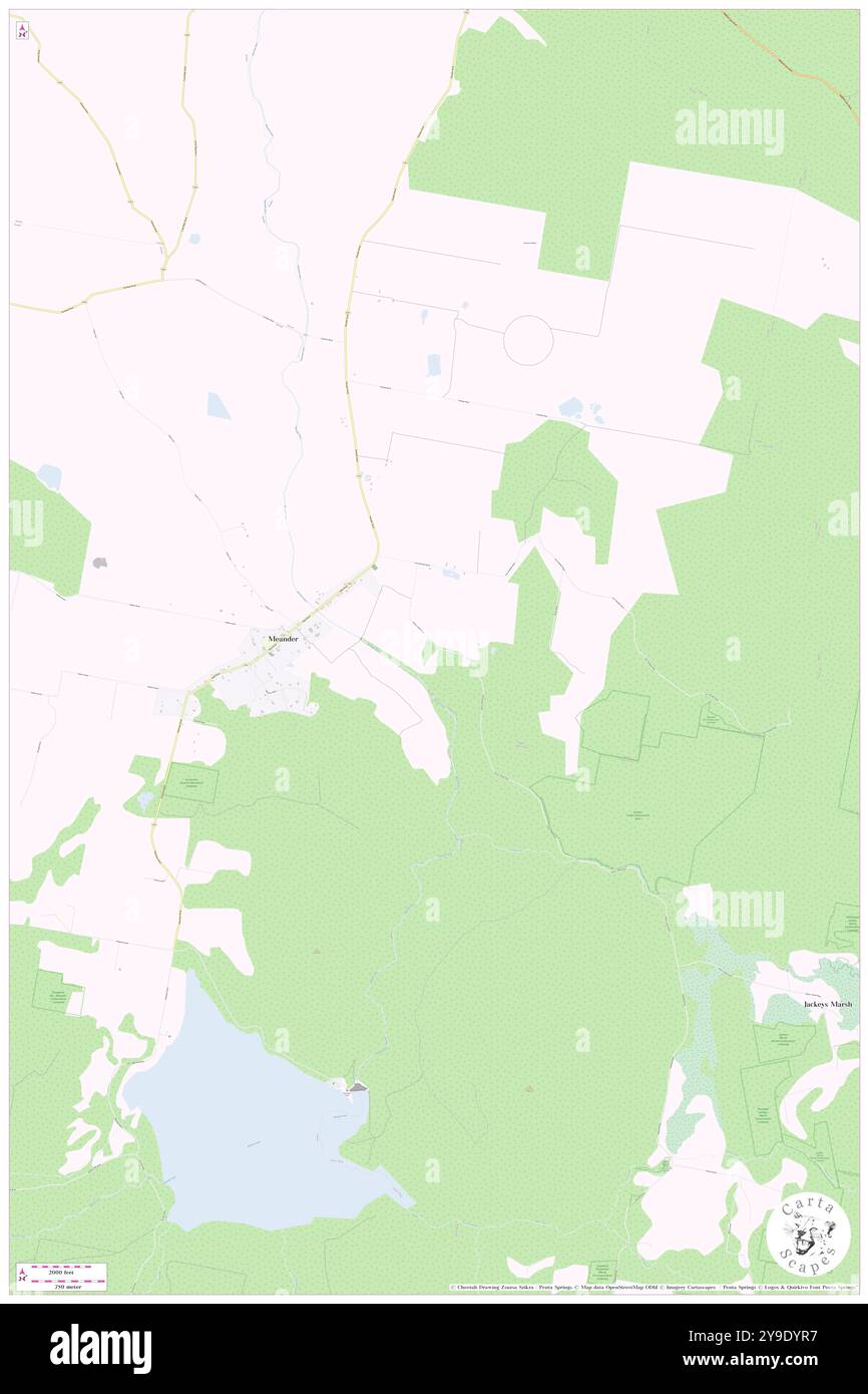 Meander, Meander Valley, AU, Australia, Tasmania, s 41 39' 10'', N 146 37' 46'', mappa, Cartascapes Map pubblicata nel 2024. Esplora Cartascapes, una mappa che rivela i diversi paesaggi, culture ed ecosistemi della Terra. Viaggia attraverso il tempo e lo spazio, scoprendo l'interconnessione del passato, del presente e del futuro del nostro pianeta. Foto Stock