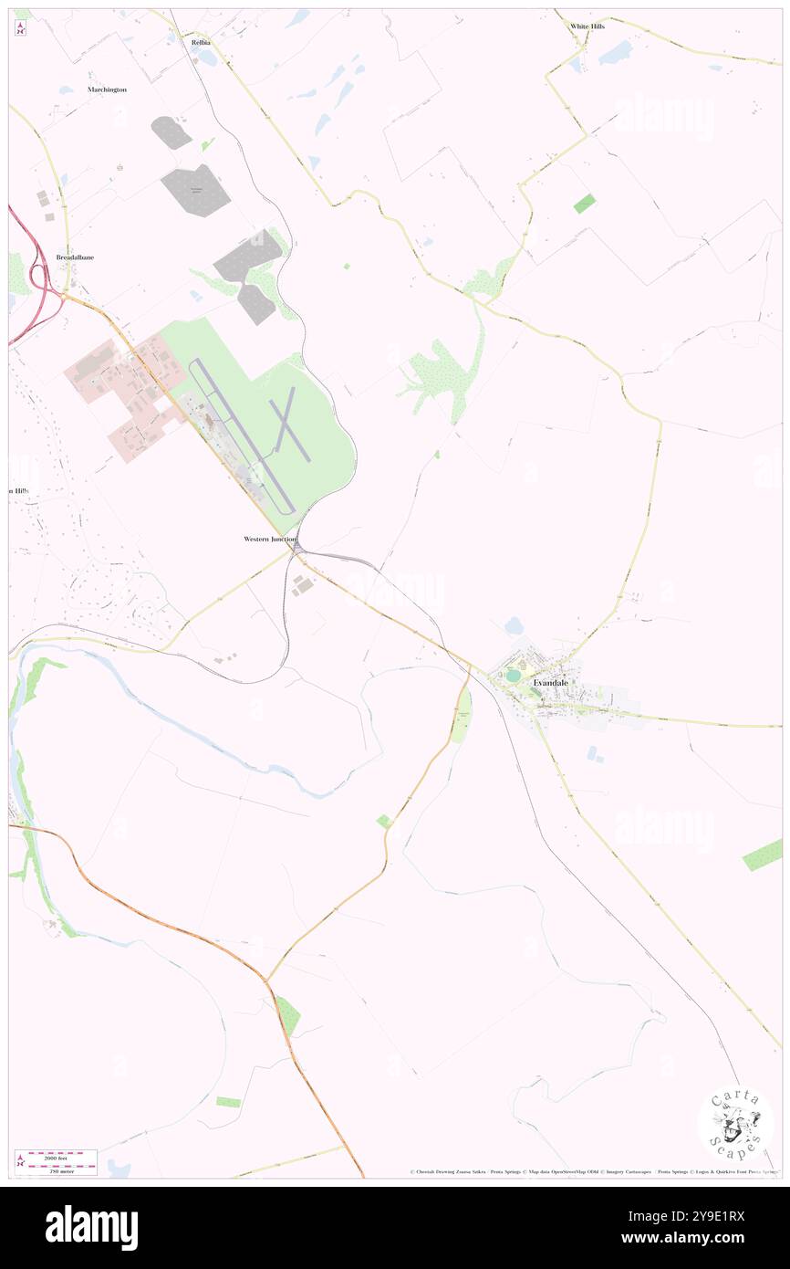 Evandale Bridge, Northern Midlands, AU, Australia, Tasmania, s 41 33' 36'', N 147 13' 47'', MAP, Cartascapes Map pubblicata nel 2024. Esplora Cartascapes, una mappa che rivela i diversi paesaggi, culture ed ecosistemi della Terra. Viaggia attraverso il tempo e lo spazio, scoprendo l'interconnessione del passato, del presente e del futuro del nostro pianeta. Foto Stock