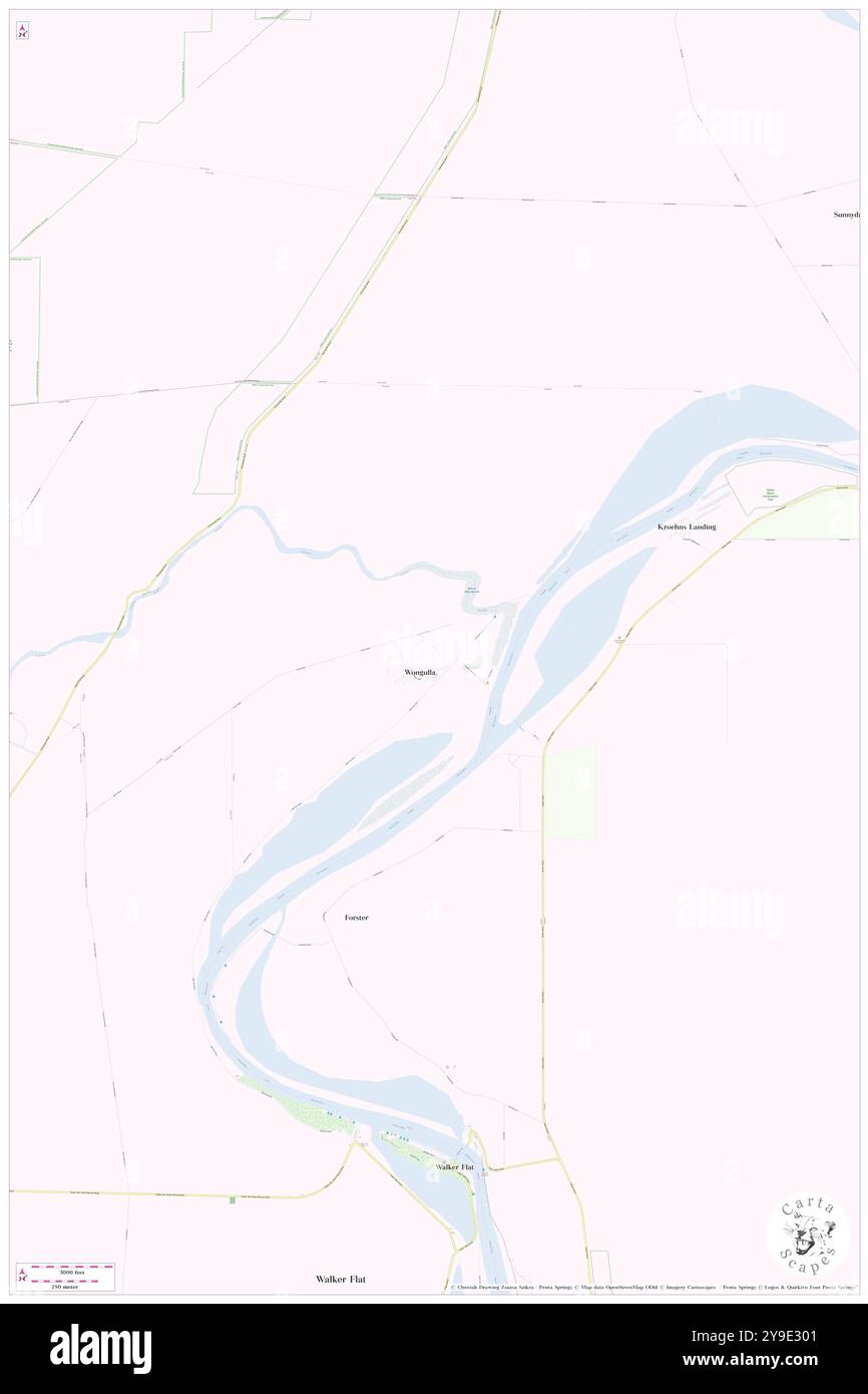 Wongulla, Mid Murray, Australia, Australia meridionale, s 34 42' 17'', N 139 33' 57'', MAP, Cartascapes Map pubblicata nel 2024. Esplora Cartascapes, una mappa che rivela i diversi paesaggi, culture ed ecosistemi della Terra. Viaggia attraverso il tempo e lo spazio, scoprendo l'interconnessione del passato, del presente e del futuro del nostro pianeta. Foto Stock