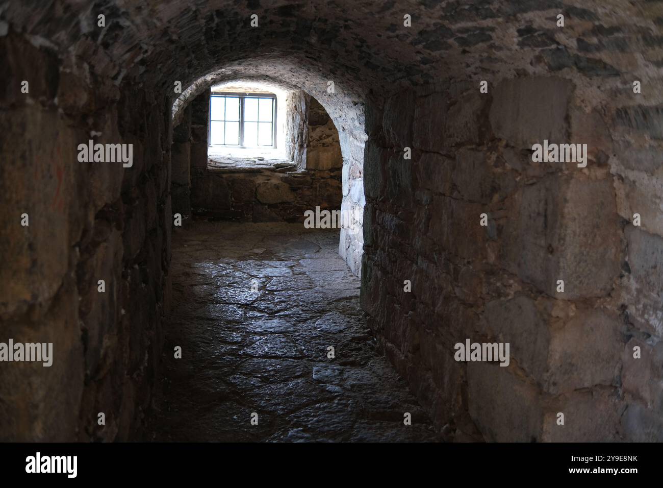 Dentro una vecchia fortezza fuori Karlskrona Foto Stock