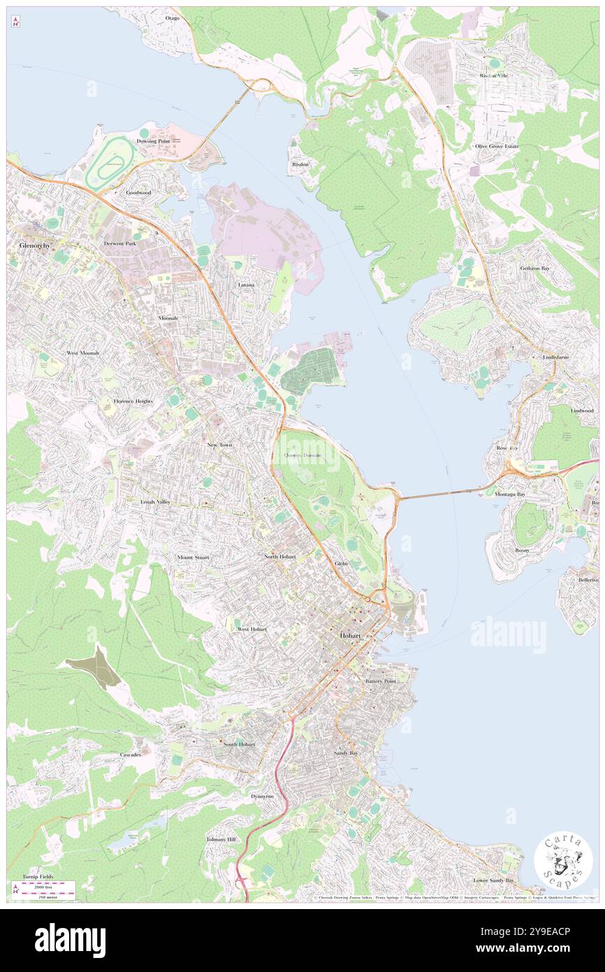 Crossroads Sports Grounds, Hobart, AU, Australia, Tasmania, s 42 51' 35'', N 147 19' 12'', MAP, Cartascapes Map pubblicata nel 2024. Esplora Cartascapes, una mappa che rivela i diversi paesaggi, culture ed ecosistemi della Terra. Viaggia attraverso il tempo e lo spazio, scoprendo l'interconnessione del passato, del presente e del futuro del nostro pianeta. Foto Stock