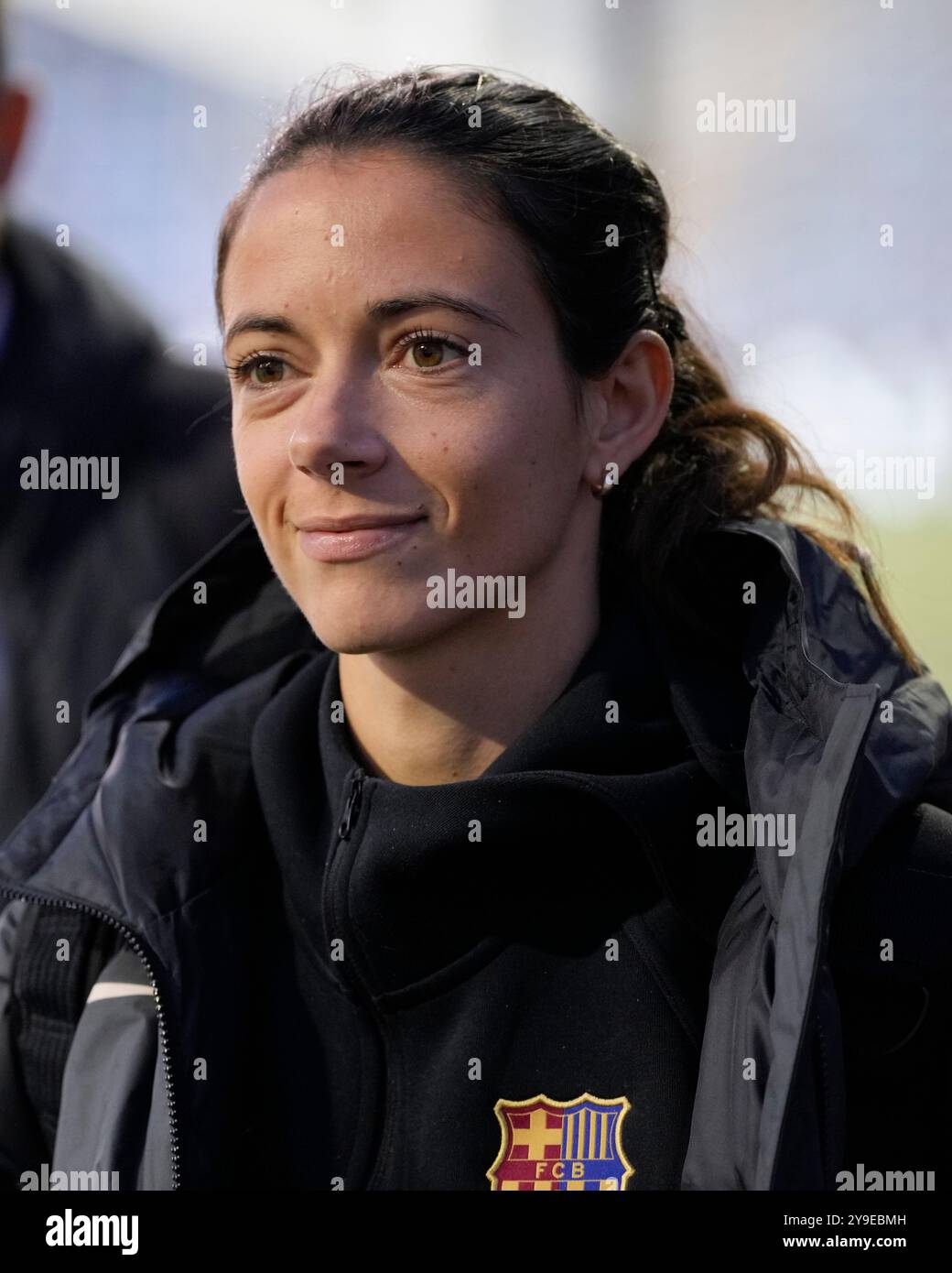 Joie Stadium, Manchester, Regno Unito. 9 ottobre 2024. UEFA Women Champions League Football, Manchester City contro Barcellona; Aitana Bonmati di Barcellona arriva allo stadio prima della partita crediti: Action Plus Sports/Alamy Live News Foto Stock