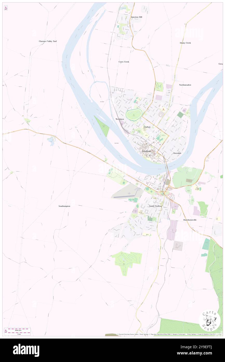 Rushforth Park Soccer Fields, Clarence Valley, AU, Australia, nuovo Galles del Sud, s 29 41' 54'', N 152 55' 4'', MAP, Cartascapes Map pubblicata nel 2024. Esplora Cartascapes, una mappa che rivela i diversi paesaggi, culture ed ecosistemi della Terra. Viaggia attraverso il tempo e lo spazio, scoprendo l'interconnessione del passato, del presente e del futuro del nostro pianeta. Foto Stock