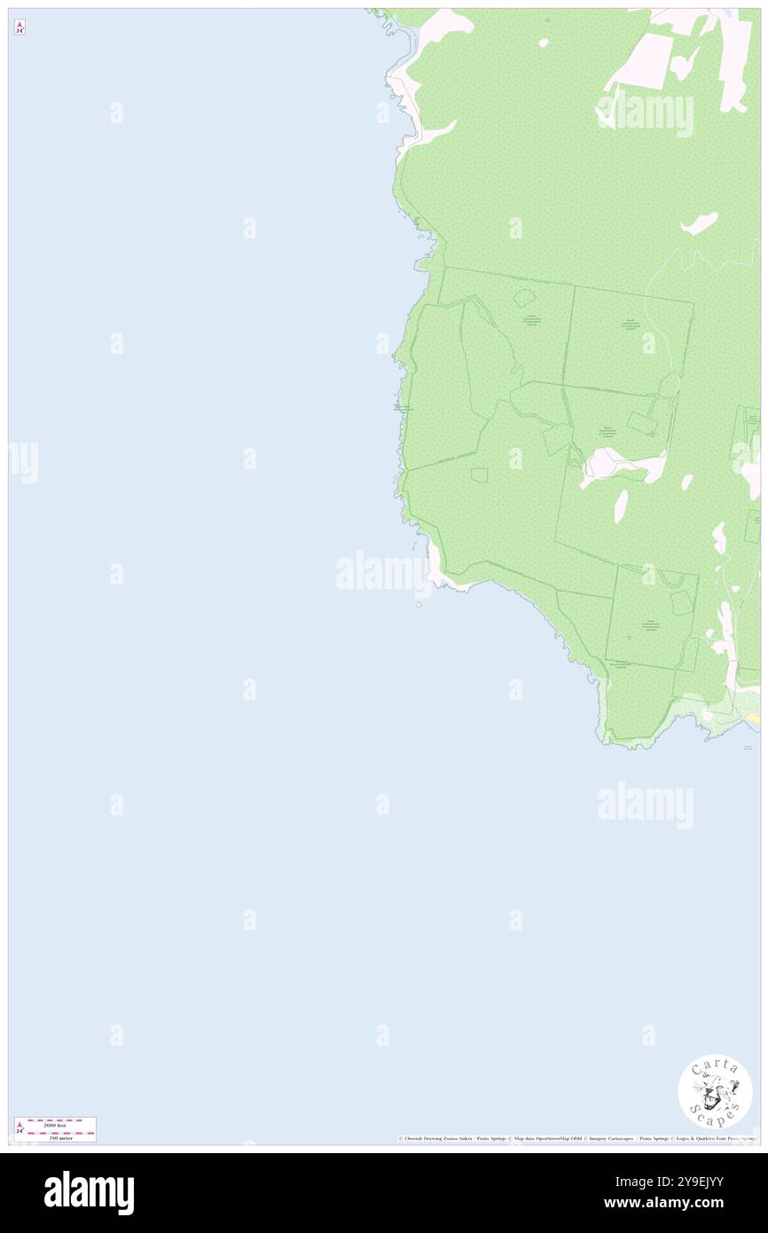 Foster Rock, UA, Australia, Tasmania, s 43 4' 23'', N 147 37' 16'', MAP, Cartascapes Map pubblicata nel 2024. Esplora Cartascapes, una mappa che rivela i diversi paesaggi, culture ed ecosistemi della Terra. Viaggia attraverso il tempo e lo spazio, scoprendo l'interconnessione del passato, del presente e del futuro del nostro pianeta. Foto Stock