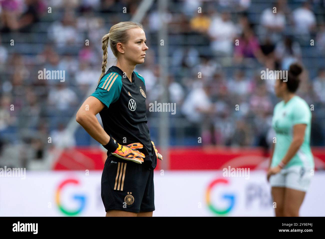 Merle Frohms (Deutschland, #01), GER, Deutschland (GER) vs Oesterreich (AUT), DFB Frauen Nationalmannschaft, UEFA Frauen Fussball donne qualificazioni Euro 2025, 6. Spieltag, 16.07.2024 foto: Eibner-Pressefoto/Michael Memmler Foto Stock