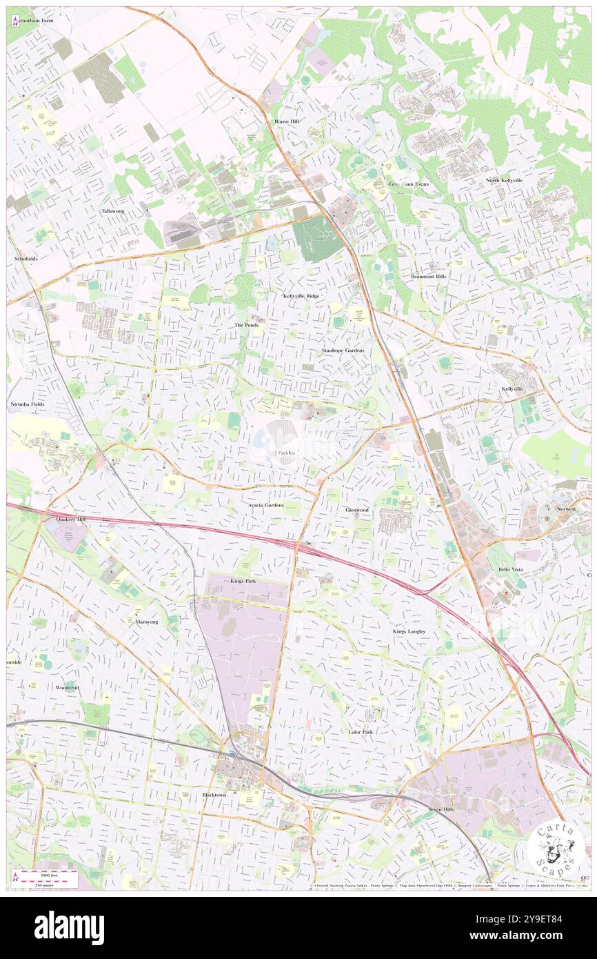 Parklea, Blacktown, AU, Australia, nuovo Galles del Sud, s 33 43' 27'', N 150 55' 5'', MAP, Cartascapes Map pubblicata nel 2024. Esplora Cartascapes, una mappa che rivela i diversi paesaggi, culture ed ecosistemi della Terra. Viaggia attraverso il tempo e lo spazio, scoprendo l'interconnessione del passato, del presente e del futuro del nostro pianeta. Foto Stock