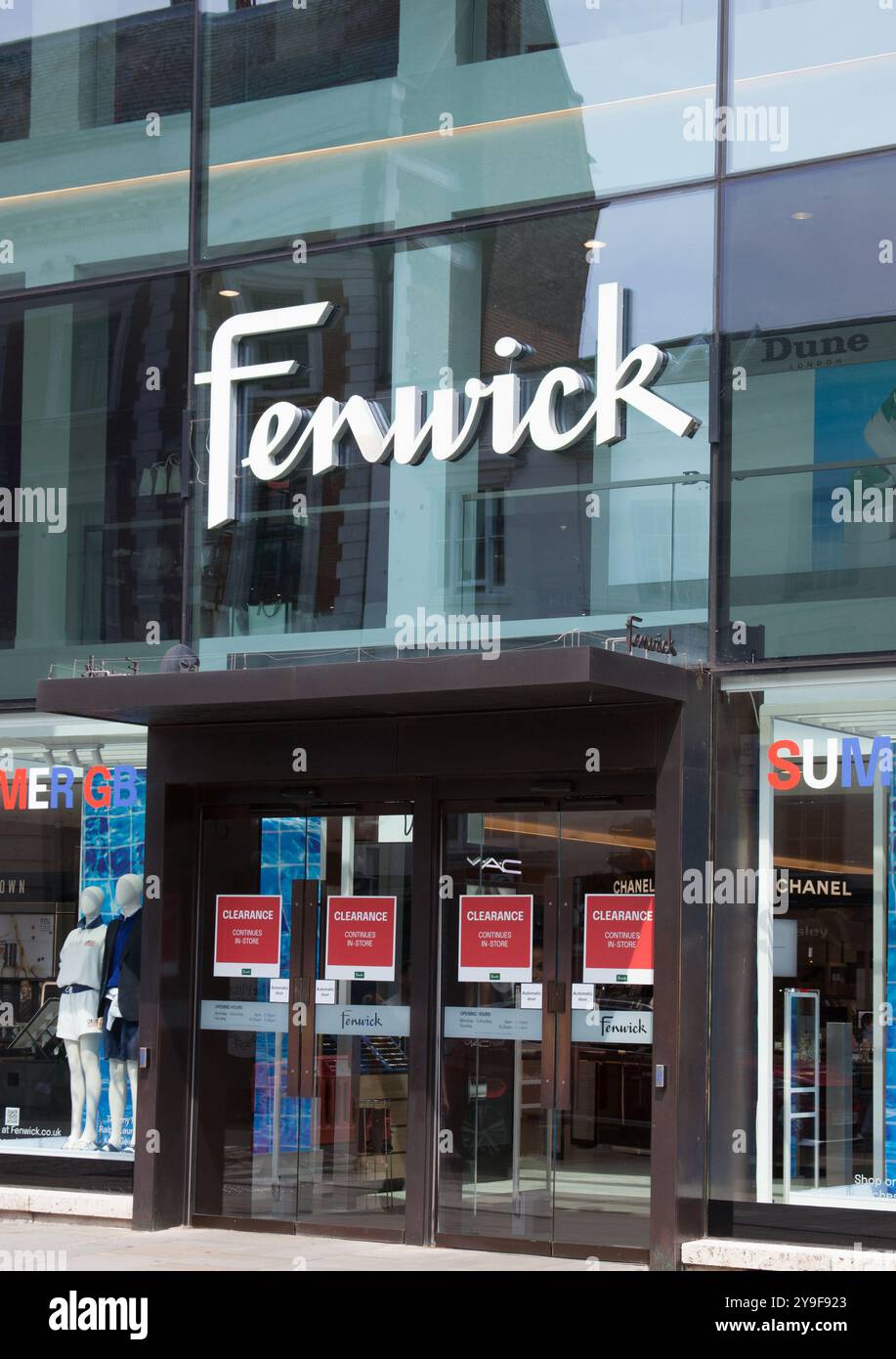 Il negozio Fenwick sulla High Street a Colchester, Essex nel Regno Unito Foto Stock