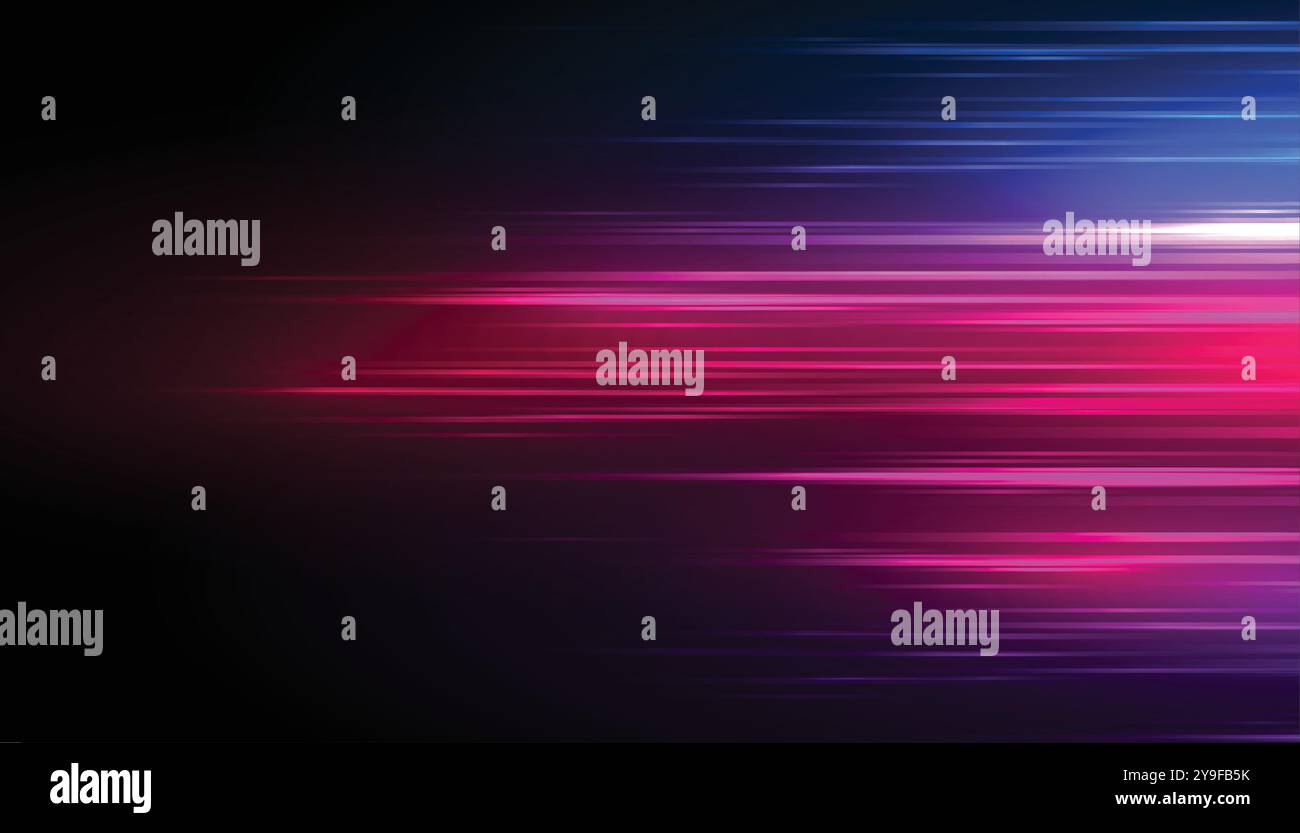 crea percorsi di luce su strada con l'arte del vettore a lunga esposizione Illustrazione Vettoriale