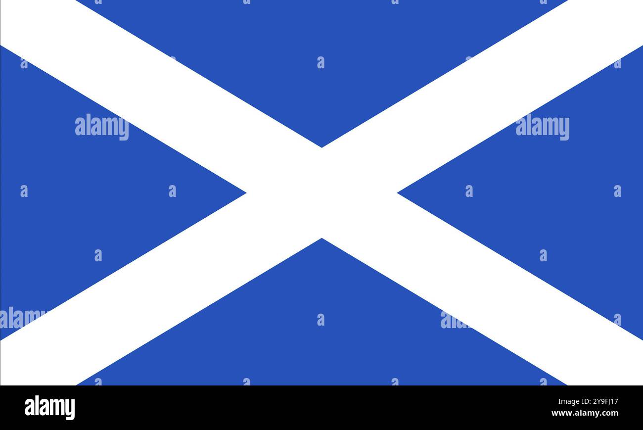 Bandiera della Scozia. Il Saltire, la bandiera della Scozia Foto Stock