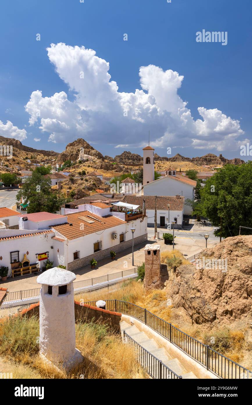 Grotte di Guadix (Cuevas de Guadix), Guadix, Provincia di Granada, Andalusia, Spagna Foto Stock