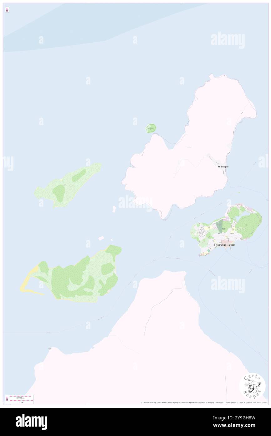 Powell Point, Torres Strait Island Region, AU, Australia, Queensland, S 10 34' 9'', N 142 11' 7'', MAP, Cartascapes Map pubblicato nel 2024. Esplora Cartascapes, una mappa che rivela i diversi paesaggi, culture ed ecosistemi della Terra. Viaggia attraverso il tempo e lo spazio, scoprendo l'interconnessione del passato, del presente e del futuro del nostro pianeta. Foto Stock