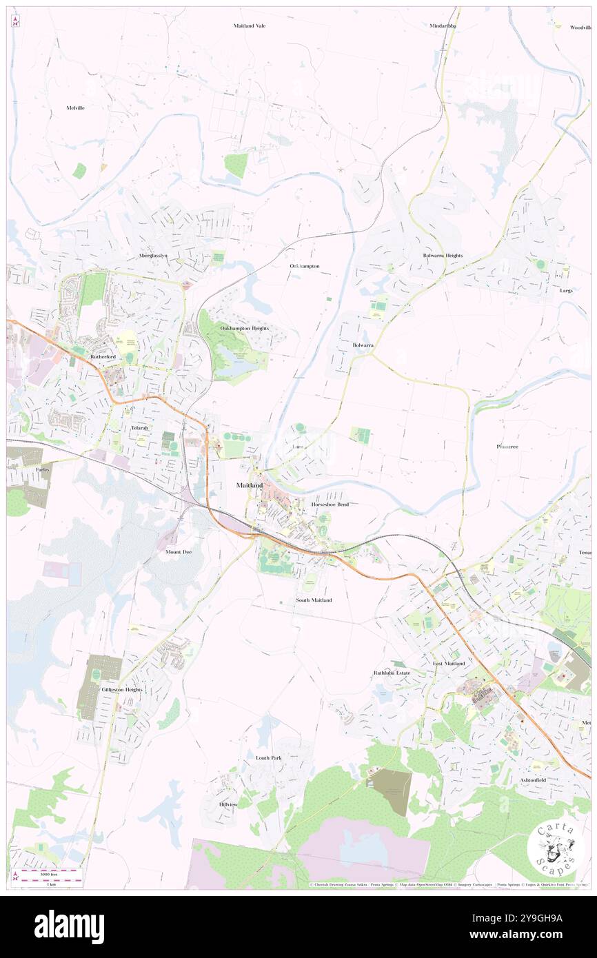 Nillo Children School, Maitland Municipality, AU, Australia, nuovo Galles del Sud, s 32 43' 34'', N 151 33' 34'', MAP, Cartascapes Map pubblicata nel 2024. Esplora Cartascapes, una mappa che rivela i diversi paesaggi, culture ed ecosistemi della Terra. Viaggia attraverso il tempo e lo spazio, scoprendo l'interconnessione del passato, del presente e del futuro del nostro pianeta. Foto Stock