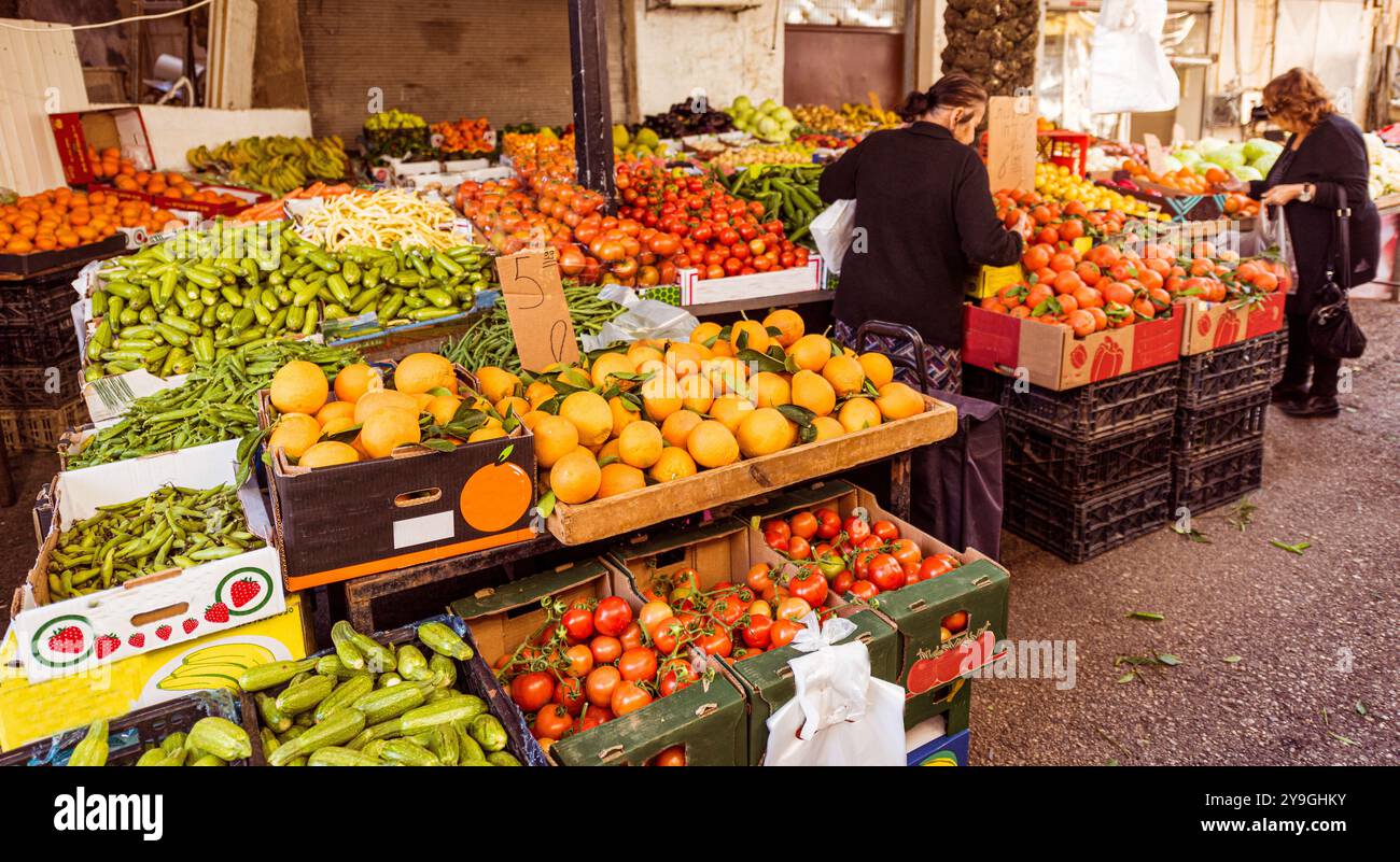 Haifa, Israele 19.01.2019 il suq arabo nella città di Haifa Foto Stock