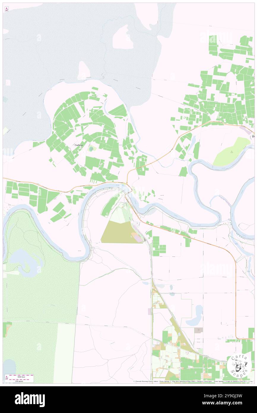 Abbotsford Bridge, Mildura, Australia, Victoria, s 34 6' 51'', N 141 59' 15'', MAP, Cartascapes Map pubblicata nel 2024. Esplora Cartascapes, una mappa che rivela i diversi paesaggi, culture ed ecosistemi della Terra. Viaggia attraverso il tempo e lo spazio, scoprendo l'interconnessione del passato, del presente e del futuro del nostro pianeta. Foto Stock