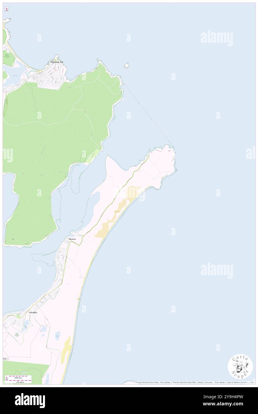 Akaroa, Break o'Day, Australia, Tasmania, s 41 17' 18''', N 148 20' 27'', mappa, Cartascapes Map pubblicata nel 2024. Esplora Cartascapes, una mappa che rivela i diversi paesaggi, culture ed ecosistemi della Terra. Viaggia attraverso il tempo e lo spazio, scoprendo l'interconnessione del passato, del presente e del futuro del nostro pianeta. Foto Stock