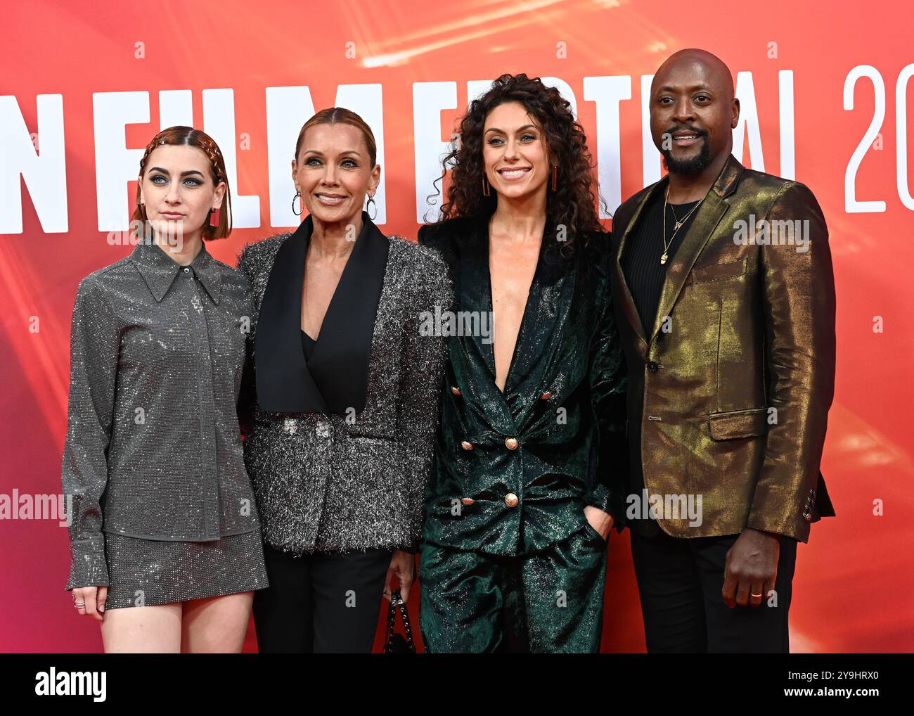 LONDRA, REGNO UNITO. 10 ottobre 2024. Georgie Buckland, Vanessa L. Williams, Matt Henry e Amy di Bartolomeo partecipano al "Elton John: Never Too Late" Headline Gala - 68° BFI London Film Festival a Londra, Regno Unito. (Foto di 李世惠/SEE li/Picture Capital) credito: Vedi li/Picture Capital/Alamy Live News Foto Stock