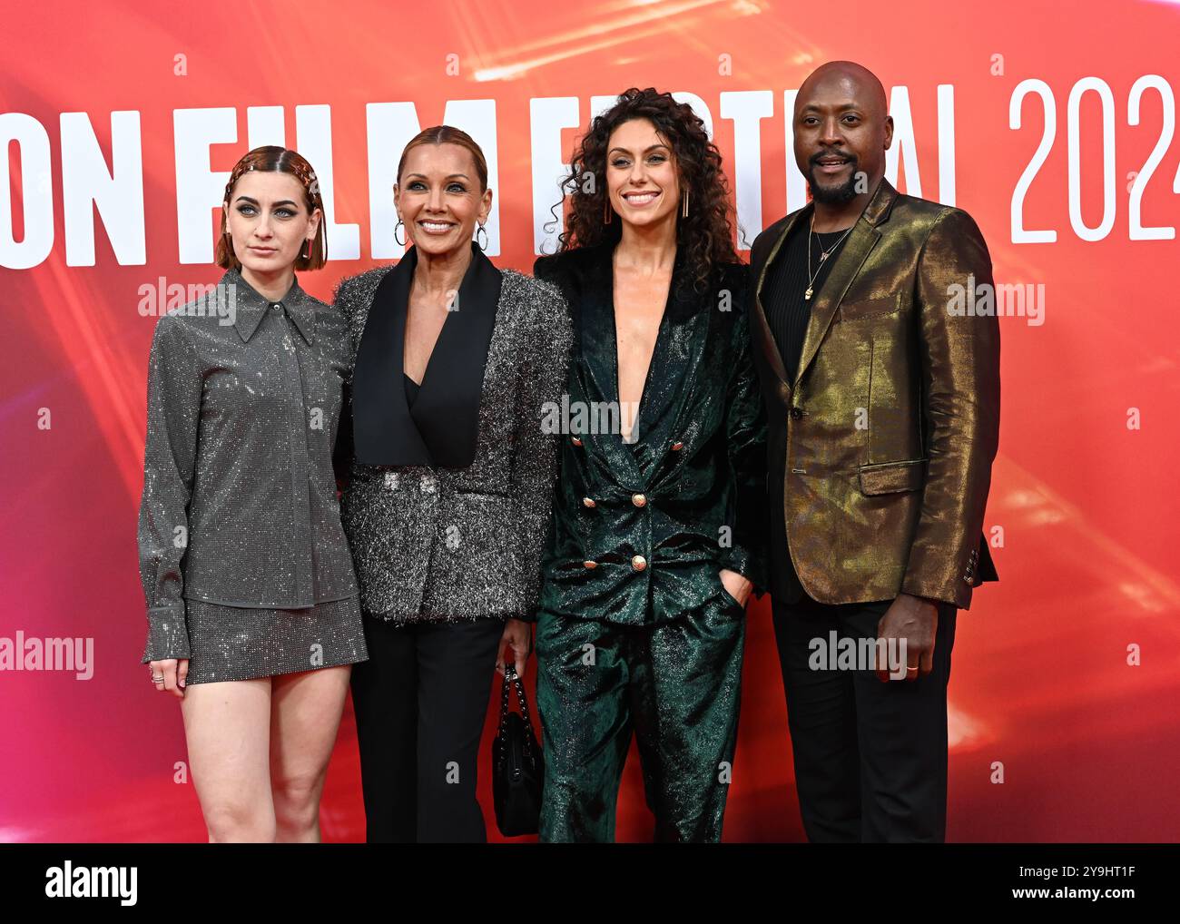LONDRA, REGNO UNITO. 10 ottobre 2024. Georgie Buckland, Vanessa L. Williams, Matt Henry e Amy di Bartolomeo partecipano al "Elton John: Never Too Late" Headline Gala - 68° BFI London Film Festival a Londra, Regno Unito. (Foto di 李世惠/SEE li/Picture Capital) credito: Vedi li/Picture Capital/Alamy Live News Foto Stock