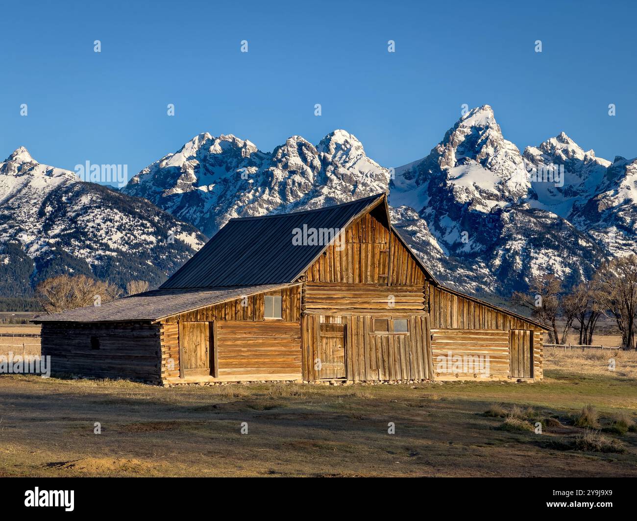 Riga mormone, Grand Teton National Park, Wyoming - Immagine stock catturata con smartphone