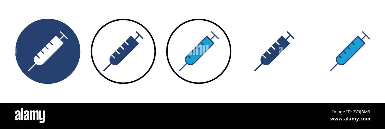 Vettore icona siringa. vettore icona iniezione. Illustrazione Vettoriale