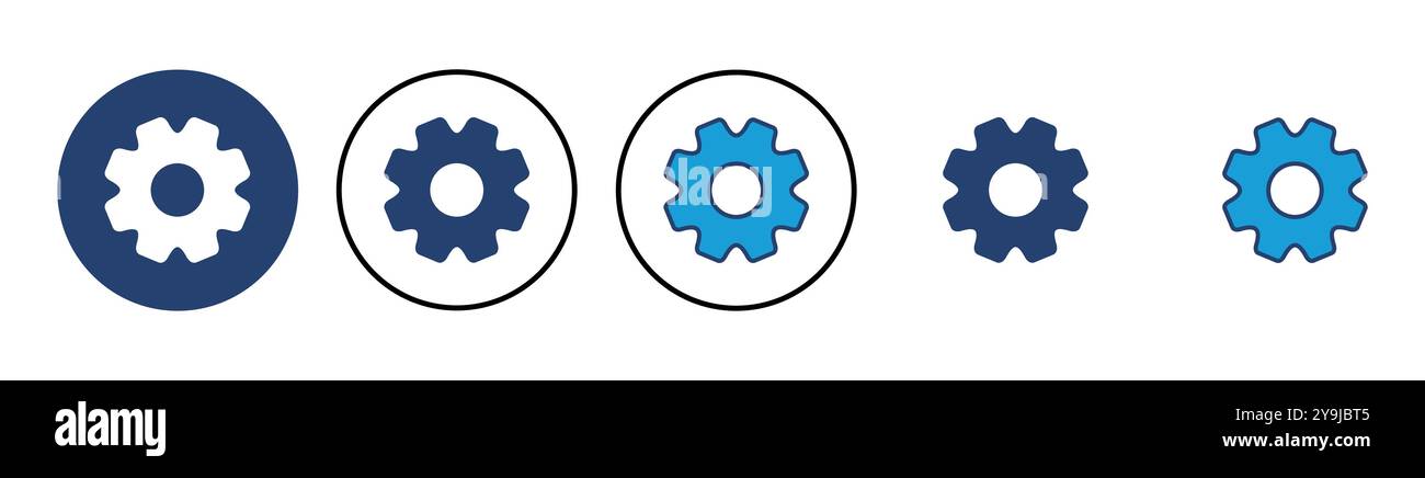 Impostazione dell'icona vettore. Simbolo icona impostazioni COG Illustrazione Vettoriale