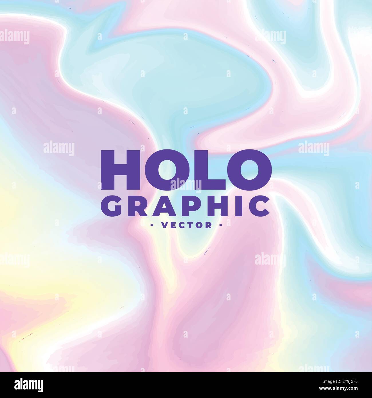 vettore di sfondo astratto con effetto olografico lucido perlescente Illustrazione Vettoriale