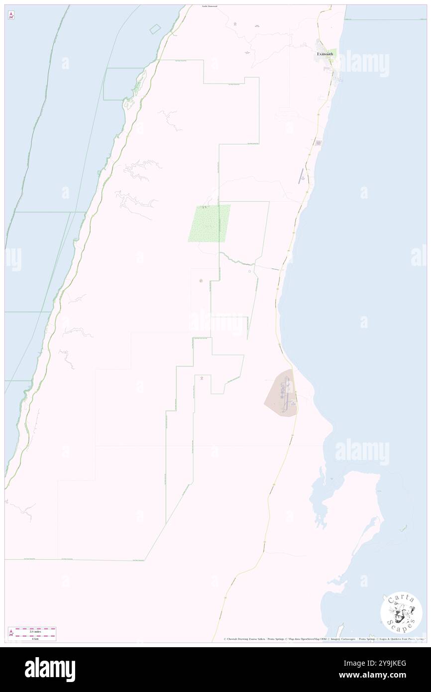 Learmonth, Exmouth, Australia Occidentale, Australia Occidentale, s 22 15' 0'', N 114 4' 59'', MAP, Cartascapes Map pubblicata nel 2024. Esplora Cartascapes, una mappa che rivela i diversi paesaggi, culture ed ecosistemi della Terra. Viaggia attraverso il tempo e lo spazio, scoprendo l'interconnessione del passato, del presente e del futuro del nostro pianeta. Foto Stock