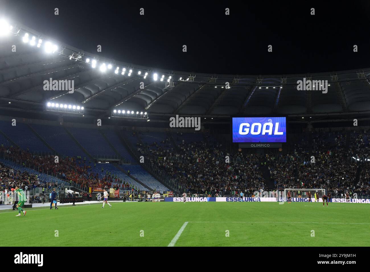 Roma, Lazio. 10 ottobre 2024. Panshot durante la fase della Nation League Matchday 3 League A gruppo A2 Italia-Belgio allo stadio Olimpico, Italia, 10 ottobre 2024. Credito: massimo insabato/Alamy Live News Foto Stock